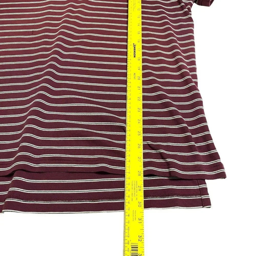 Polo Ralph Lauren Polo Shirt Adult XL Red White Striped‎ 100% Cotton Read Cond